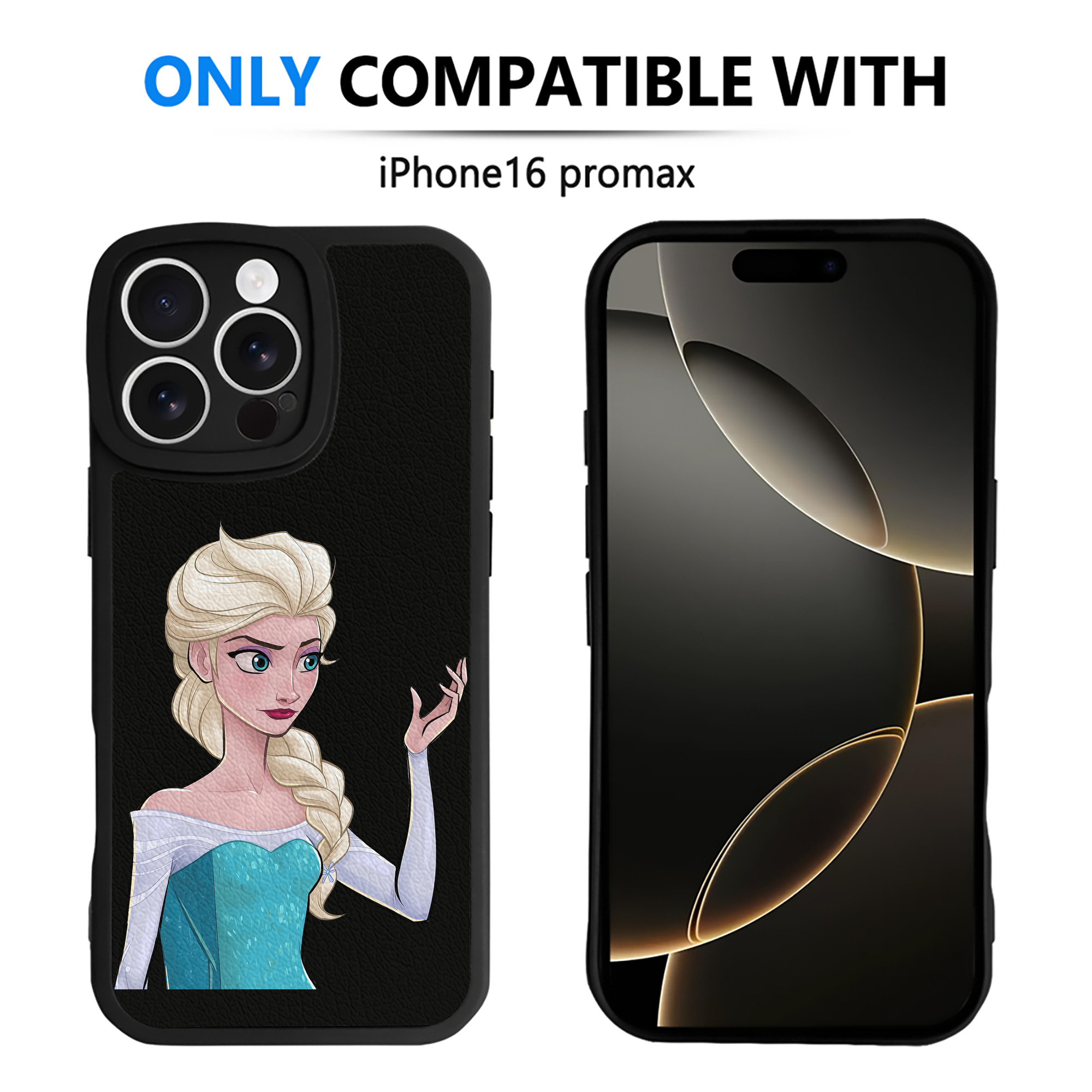 （画像用） アナと雪の女王 アンナ エルサ Frozen Anna Elsa 【iPhone 16シリーズ対応】シリコンスマホケース（レザー調） 材質：シリコン